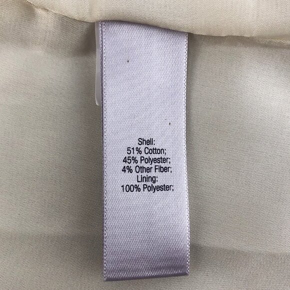 Jennifer Lopez Elegant Cream Shimmering Floral Sleeveless Midi Prom Dress Size 8 - Picture 15 of 16